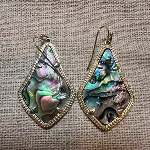 Kendra Scott- Gold and Iridescent Shell Earrings